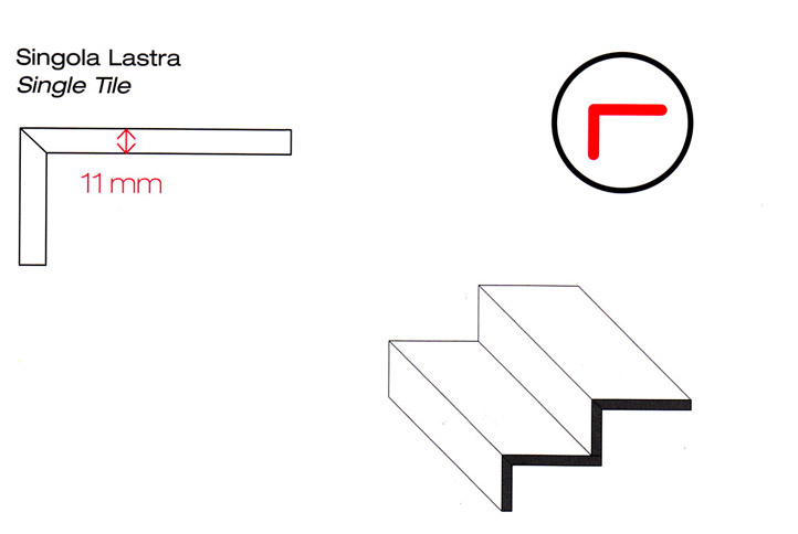 Scala monolitica in gres porcellanato