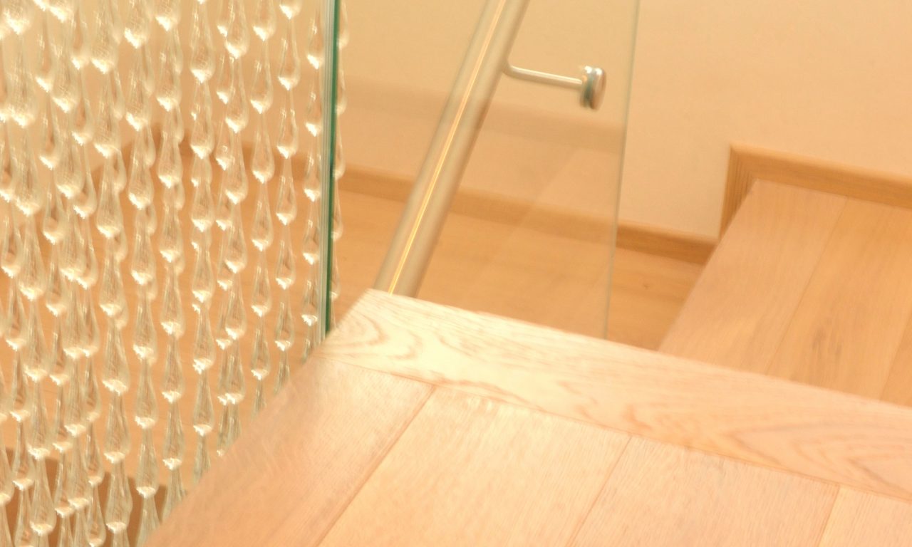 Scala in rovere sbiancato