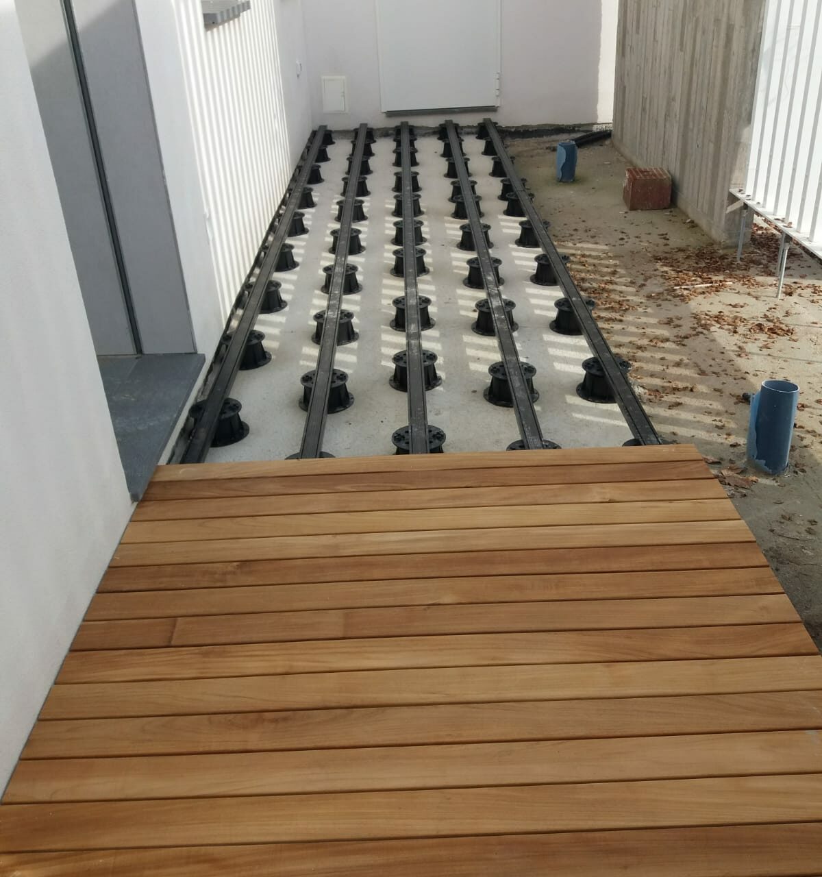 Decking esterno in legno.