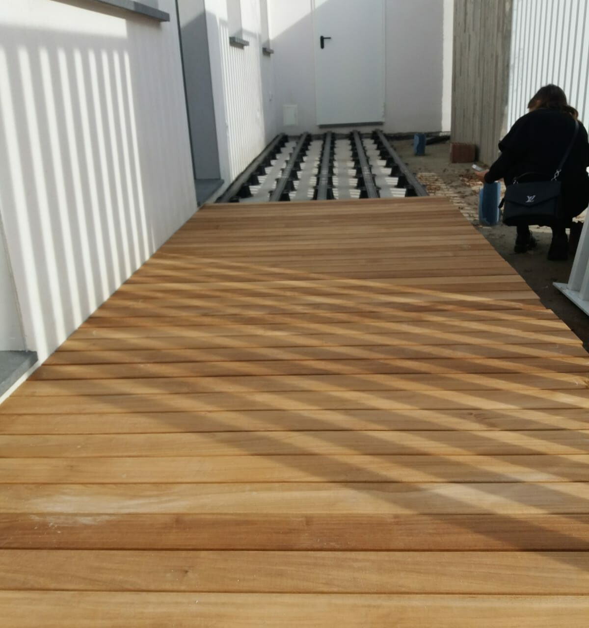 Decking esterno in legno.