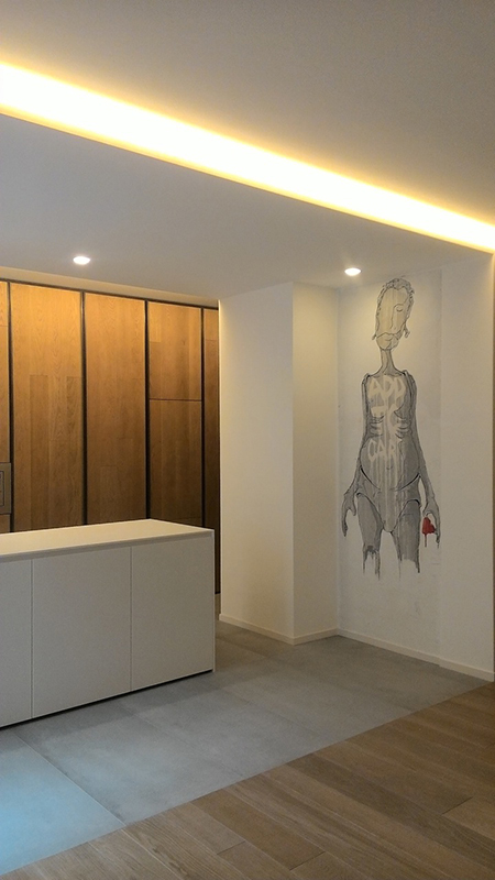Legno e grès accostati